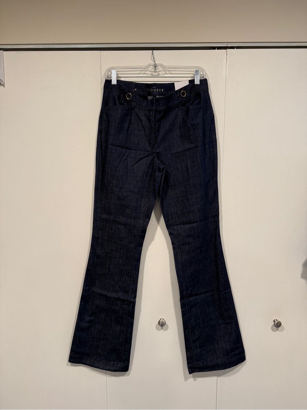 Dark Wash Denim Flare Pants